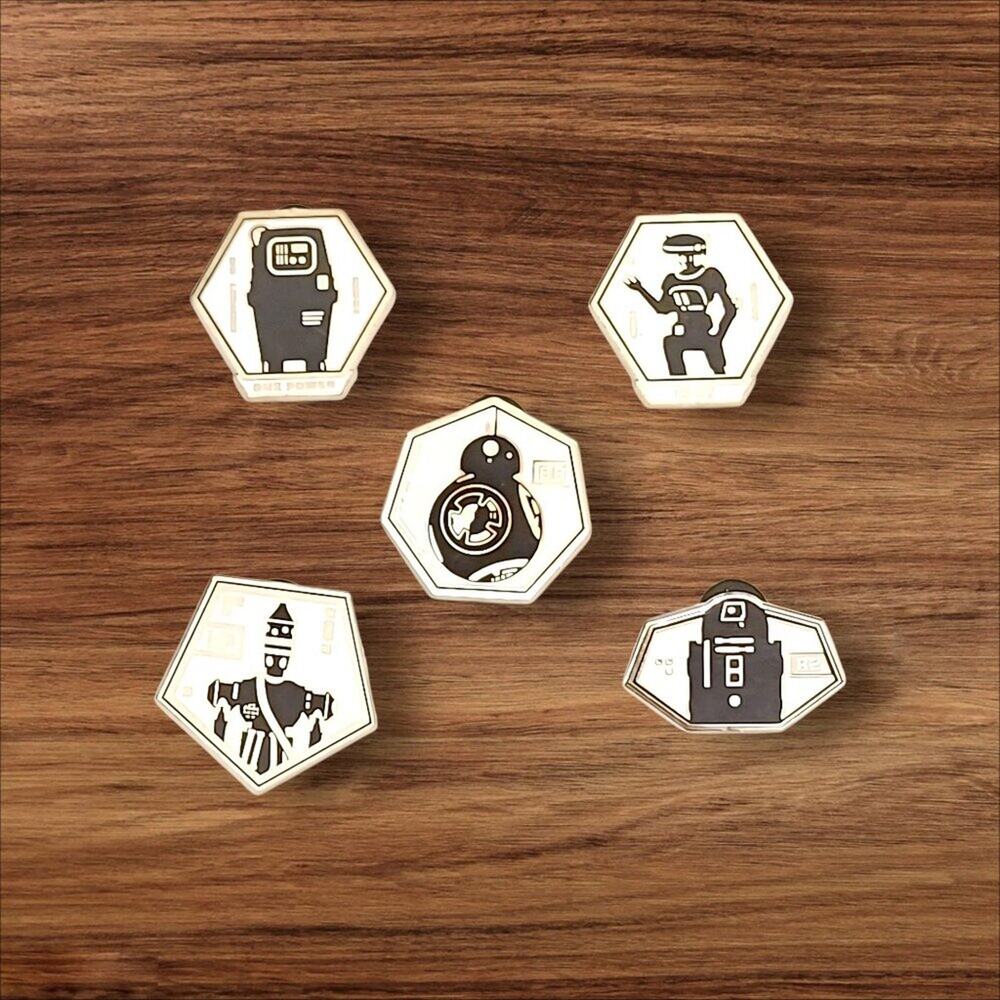 5 Star Wars Droids 1 Disney Parks Trading Pins, Plus 2 Bonus Pins